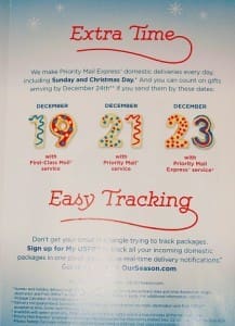 Priority Mail holiday shipping deadlines and tracking.