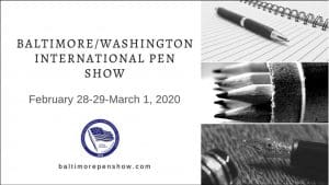 Baltimore Pen Show 2020 promotional flyer.