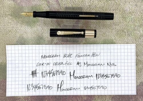 Black fountain pen with handwritten notes.