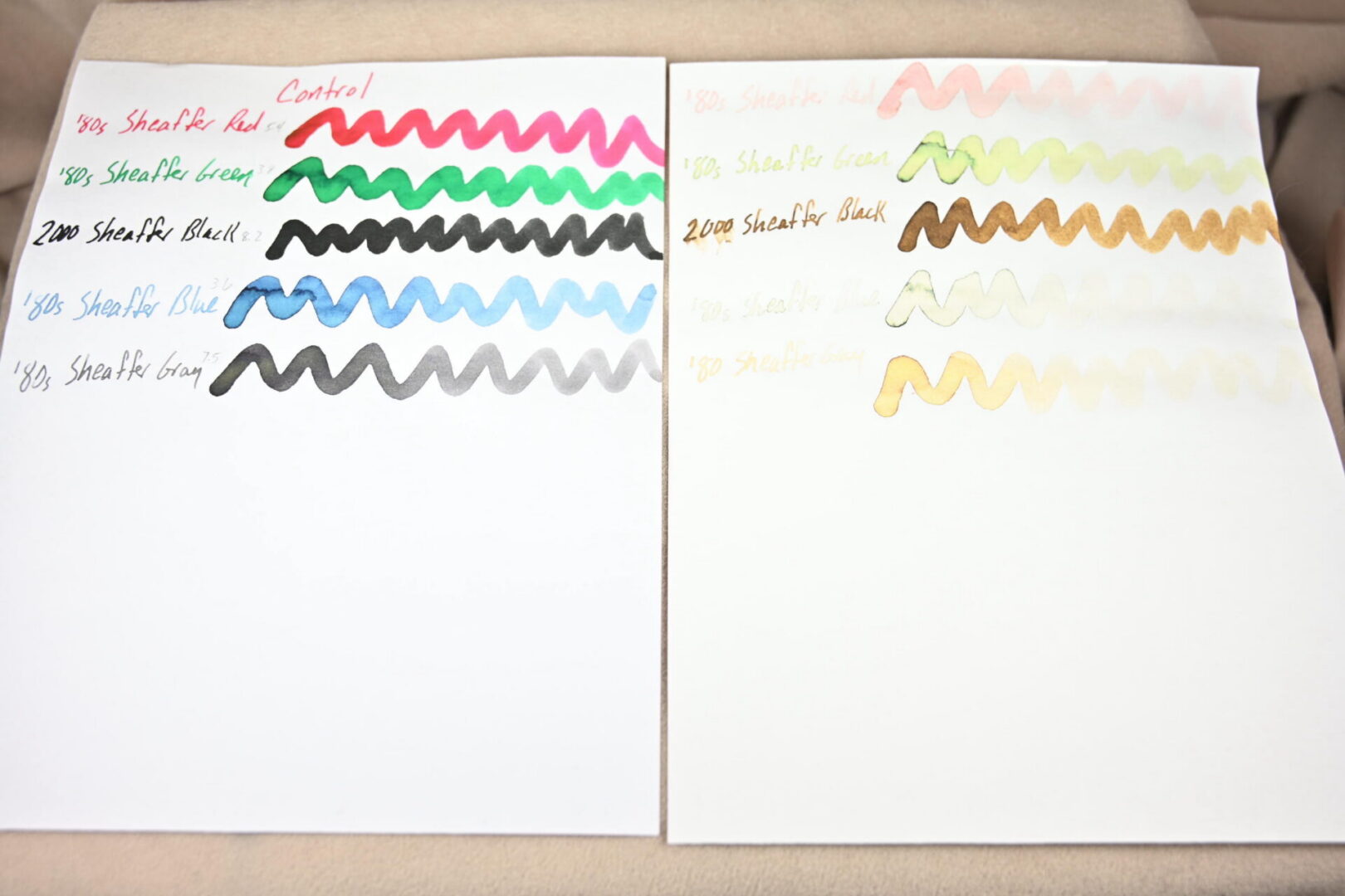 Sheaffer Ink Test